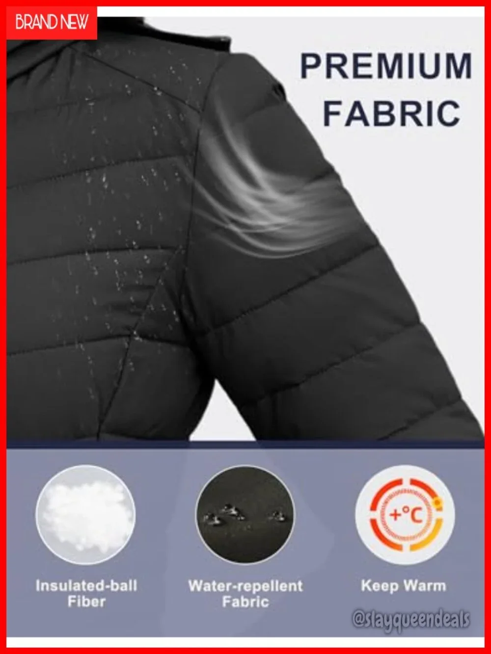 Lightweight Packable Puffer Jacket Down Alternative Hooded Winter Coat